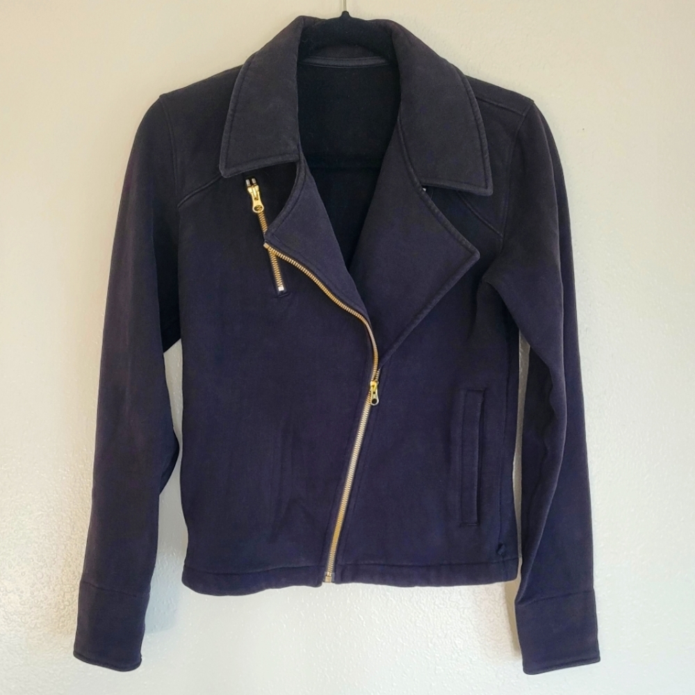Black Lululemon Jacket with Gold Details